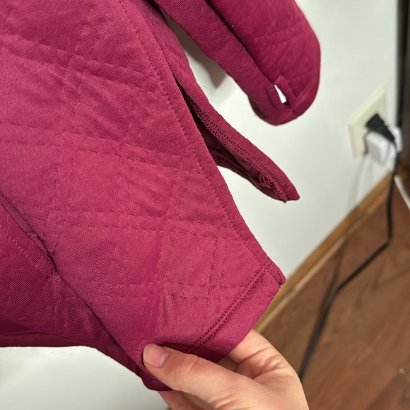 RBX Quilted cowlneck pullover tunic length hoodie burgundy hue size L - Picture 8 of 10